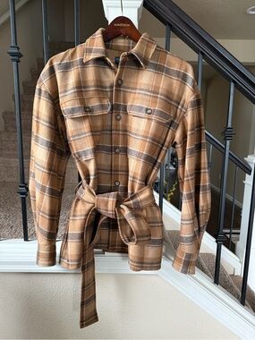 Polo by Ralph Lauren WOOL Belted Shirt Jacket